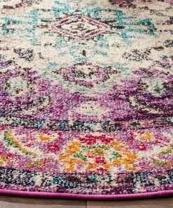 FAS Distressed Violet Light Blue Soft Area Rug