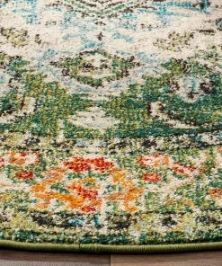 FAS Distressed Forest Green Light Blue Soft Area Rug All Area Rugs And Runners