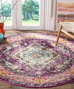 FAS Distressed Violet Light Blue Soft Area Rug