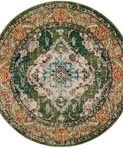 FAS Distressed Forest Green Light Blue Soft Area Rug All Area Rugs And Runners