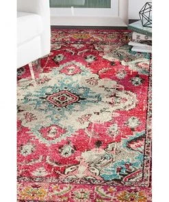 FAS All Area Rugs And Runners Distressed Pink Multi Blue Soft Area Rug