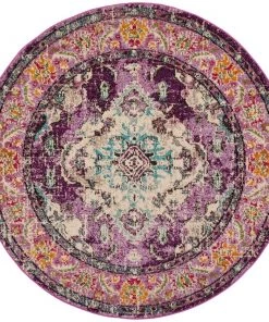 FAS Distressed Violet Light Blue Soft Area Rug