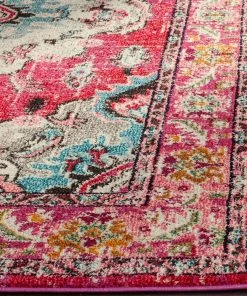 FAS All Area Rugs And Runners Distressed Pink Multi Blue Soft Area Rug