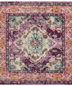 FAS Distressed Violet Light Blue Soft Area Rug