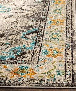 FAS All Area Rugs And Runners Distressed Grey Light Blue Soft Area Rug
