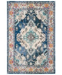FAS Distressed Navy Light Blue Soft Area Rug