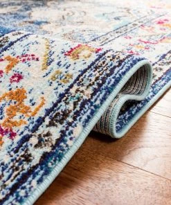 FAS Distressed Navy Light Blue Soft Area Rug 16 FAS Distressed Navy Light Blue Soft Area Rug