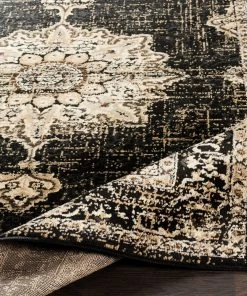 Sheridan Traditional Navy Traditional Medallion Distressed Black Beige Area Rug 9 Sheridan Traditional Navy Traditional Medallion Distressed Black Beige Area Rug