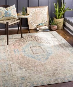 Artistic Weavers Distressed Medallion Machine Washable Area Soft Rug All Area Rugs And Runners