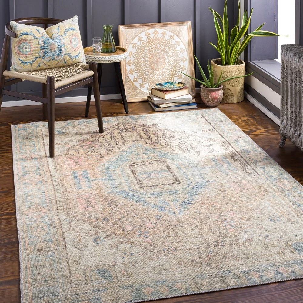 Artistic Weavers Distressed Medallion Machine Washable Area Soft Rug All Area Rugs And Runners 1 Artistic Weavers Distressed Medallion Machine Washable Area Soft Rug All Area Rugs And Runners