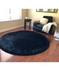 Silver Orchid Nansen Luxurious Faux Sheepskin Round Shag Soft Area Rug All Area Rugs And Runners