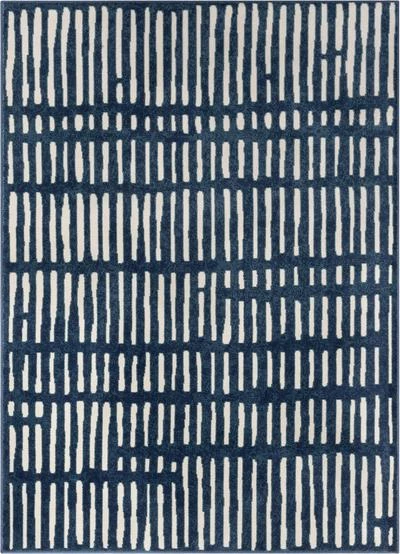 Well Woven Tribal Geometric Stripes Blue Distressed Area Soft Rug 2 Well Woven Tribal Geometric Stripes Blue Distressed Area Soft Rug