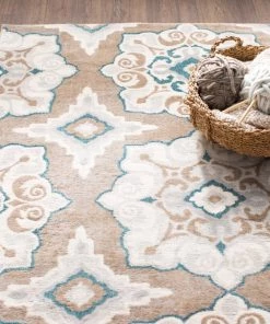 FAS Geometric Cerulean Blue Taupe Soft Area Rugs 12 FAS Geometric Cerulean Blue Taupe Soft Area Rugs