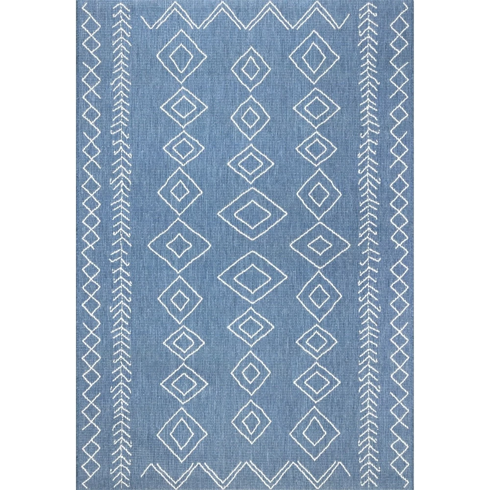 NL Moroccan Tribal Accent Blue Indoor/Outdoor Area Rugs - Durable/Easy Maintenance All Area Rugs And Runners 2 NL Moroccan Tribal Accent Blue Indoor/Outdoor Area Rugs - Durable/Easy Maintenance All Area Rugs And Runners