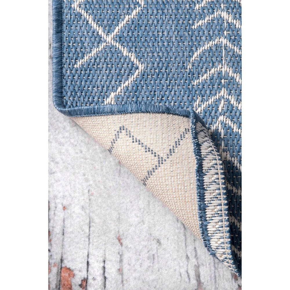 NL Moroccan Tribal Accent Blue Indoor/Outdoor Area Rugs - Durable/Easy Maintenance All Area Rugs And Runners 4 NL Moroccan Tribal Accent Blue Indoor/Outdoor Area Rugs - Durable/Easy Maintenance All Area Rugs And Runners