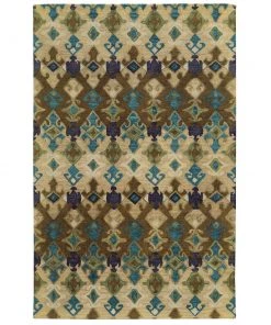 Tommy Bahama Jamison Geometric Tribal Loop-pile Wool Hand-made Soft Area Rug All Area Rugs And Runners
