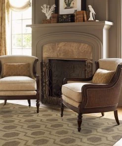 Tommy Bahama Maddox Geometric Odgee Trellis Hand-made Wool Soft Area Rug All Area Rugs And Runners