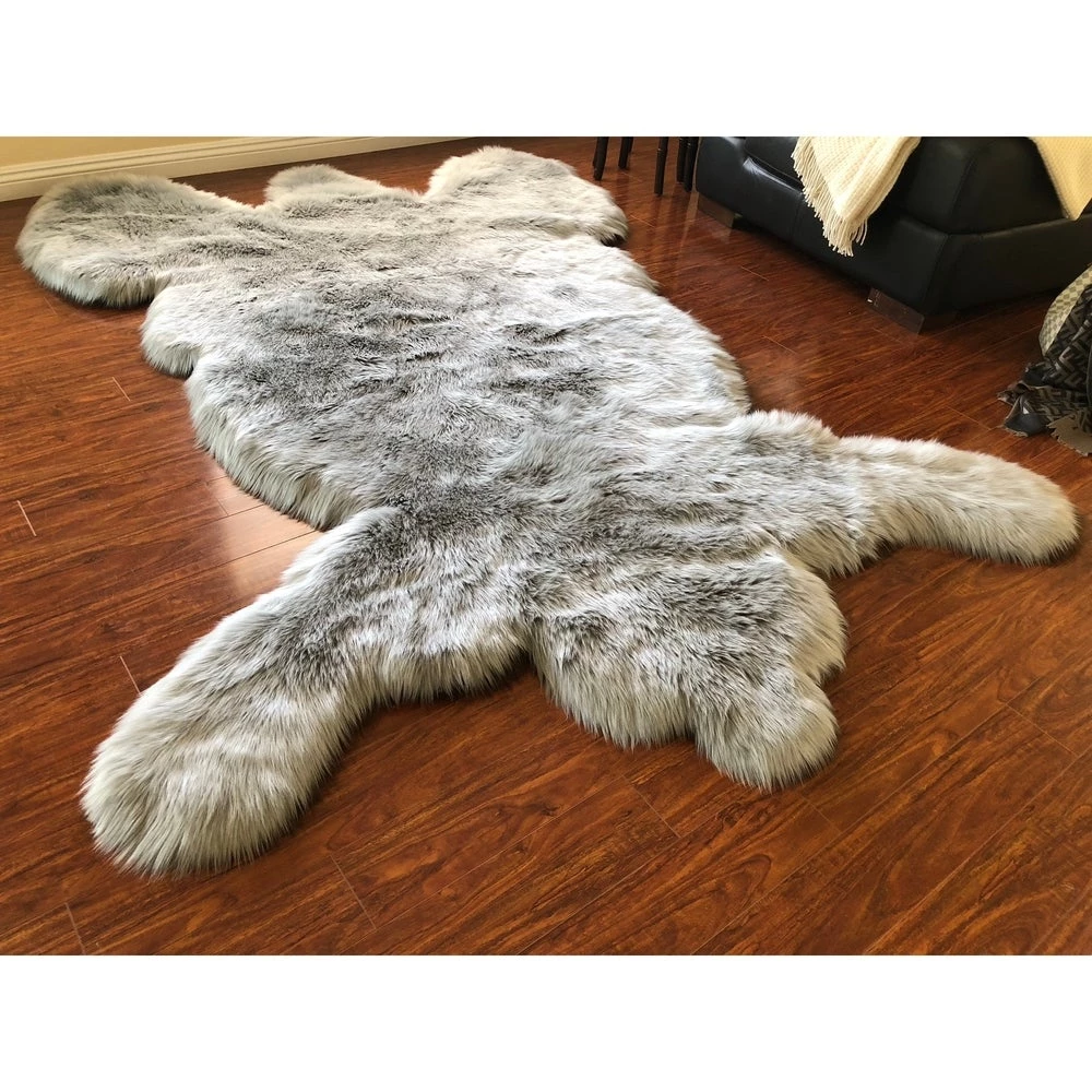 Silver Orchid All Area Rugs And Runners Spangsfeldt Luxurious Faux Bearskin Pelt Shag Soft Area Rug 2 Silver Orchid All Area Rugs And Runners Spangsfeldt Luxurious Faux Bearskin Pelt Shag Soft Area Rug