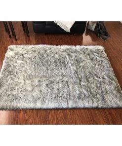 Silver Orchid Nansen Luxurious Faux Sheepskin Square Shape Shag Soft Area Rug All Area Rugs And Runners
