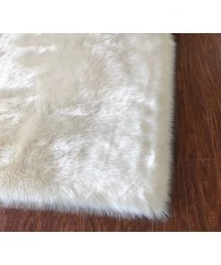 Silver Orchid Nansen Luxurious Faux Sheepskin Square Shape Shag Soft Area Rug All Area Rugs And Runners
