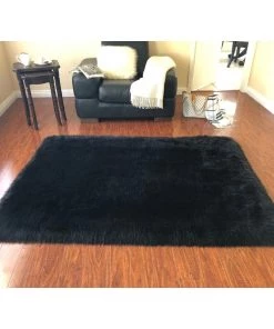 Silver Orchid Nansen Luxurious Faux Sheepskin Square Shape Shag Soft Area Rug All Area Rugs And Runners