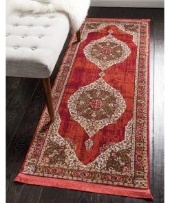 UL Vintage Traditional Red Ivory Terracotta Area Rugs All Area Rugs And Runners