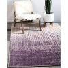 FAS All Area Rugs And Runners Modern Distressed Purple Soft Area Rug