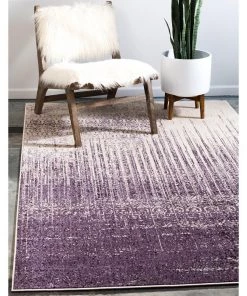 FAS All Area Rugs And Runners Modern Distressed Purple Soft Area Rug