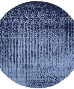 FAS Modern Distressed Blue Soft Area Rug