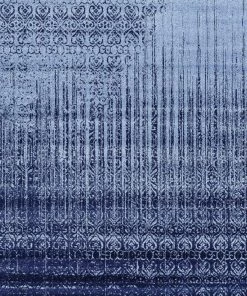 FAS Modern Distressed Blue Soft Area Rug