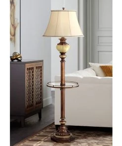 Lamp Plus Lamps Kathy Ireland 65" High Night Light Glass Tray Floor Lamp