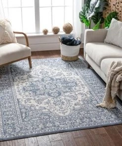 Well Woven All Area Rugs And Runners Blue Vintage Medallion Soft Area Rug