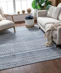 Well Woven Easton Blue Modern Geometric Soft Area Rug