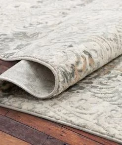 Well Woven Grey Vintage Persian Panel High-Low Soft Area Rug