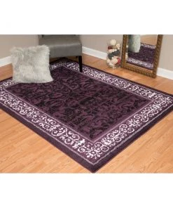 Domani Globe Distressed Landscape Soft Area Rug