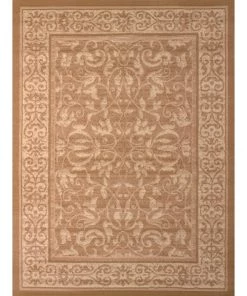 Domani Globe Distressed Landscape Soft Area Rug