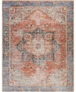 Artistic Weavers Rose Vintage Medallion Machine Washable Area Soft Rug