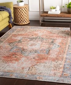 Artistic Weavers Rose Vintage Medallion Machine Washable Area Soft Rug