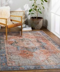 Artistic Weavers Rose Vintage Medallion Machine Washable Area Soft Rug