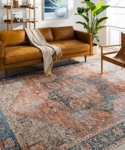 Artistic Weavers Rose Vintage Medallion Machine Washable Area Soft Rug