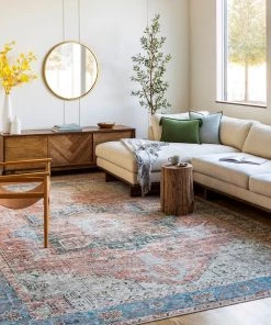 Artistic Weavers Rose Vintage Medallion Machine Washable Area Soft Rug