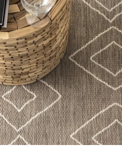NL All Area Rugs And Runners Moroccan Tribal Accent Light Brown Indoor/Outdoor Area Rugs - Durable/Easy Maintenance