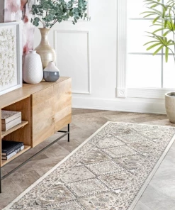 NL Transitional Panel Bordered Beige Soft Area Rug All Area Rugs And Runners