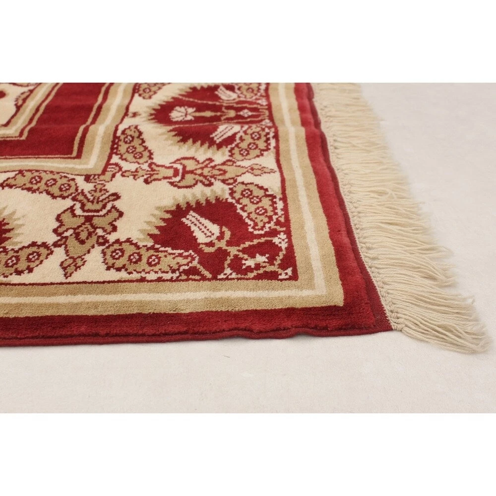 Ecarpetgallery All Area Rugs And Runners Hand-knotted Melis Vintage Cream, Red Wool Soft Rug 4 Ecarpetgallery All Area Rugs And Runners Hand-knotted Melis Vintage Cream, Red Wool Soft Rug
