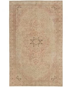 Ecarpetgallery Hand-knotted Antalya Vintage Cream Wool Soft Rug All Area Rugs And Runners