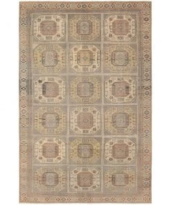 Ecarpetgallery Hand-knotted Antalya Vintage Light Khaki Wool Soft Rug