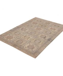 Ecarpetgallery Hand-knotted Antalya Vintage Light Khaki Wool Soft Rug