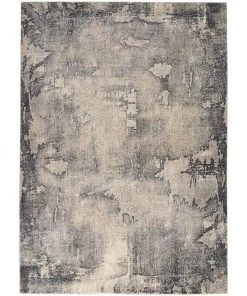 Kathy Ireland All Area Rugs And Runners Blues/ Neutral Distressed Abstract Soft Area Rug