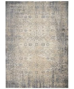 Kathy Ireland Mila Kunis Ivory/Slate Vintage Persian Soft Area Rug