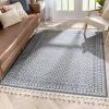 Well Woven Tribal Trellis Pattern Blue Kim-Style Soft Area Rug